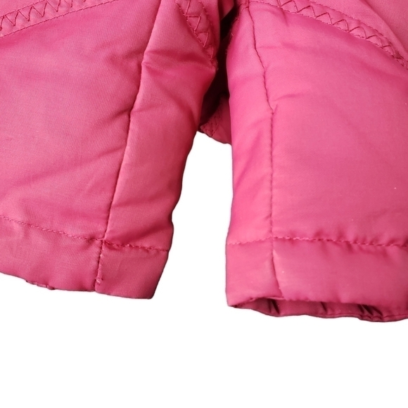 Soia & Kyo Pink Down Filled Short Puffer Jacket Asymmetrical Button Front - Picture 8 of 8